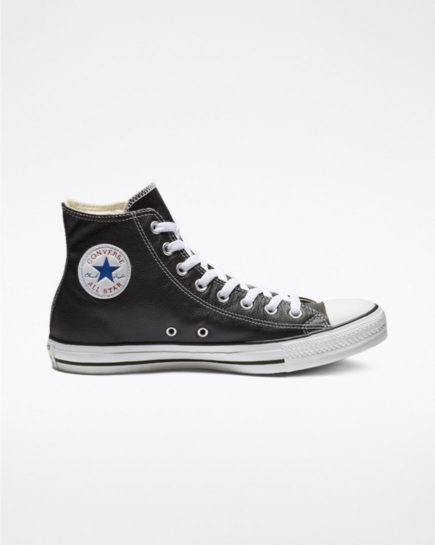 Tenisky Vysoke Converse Chuck Taylor All Star Kozene Panske Čierne | SK DILMU2